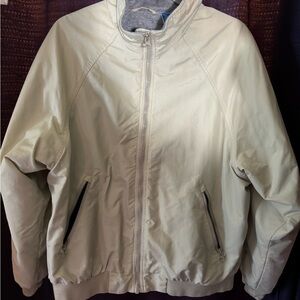 Tan Zippered Bomber Jacket